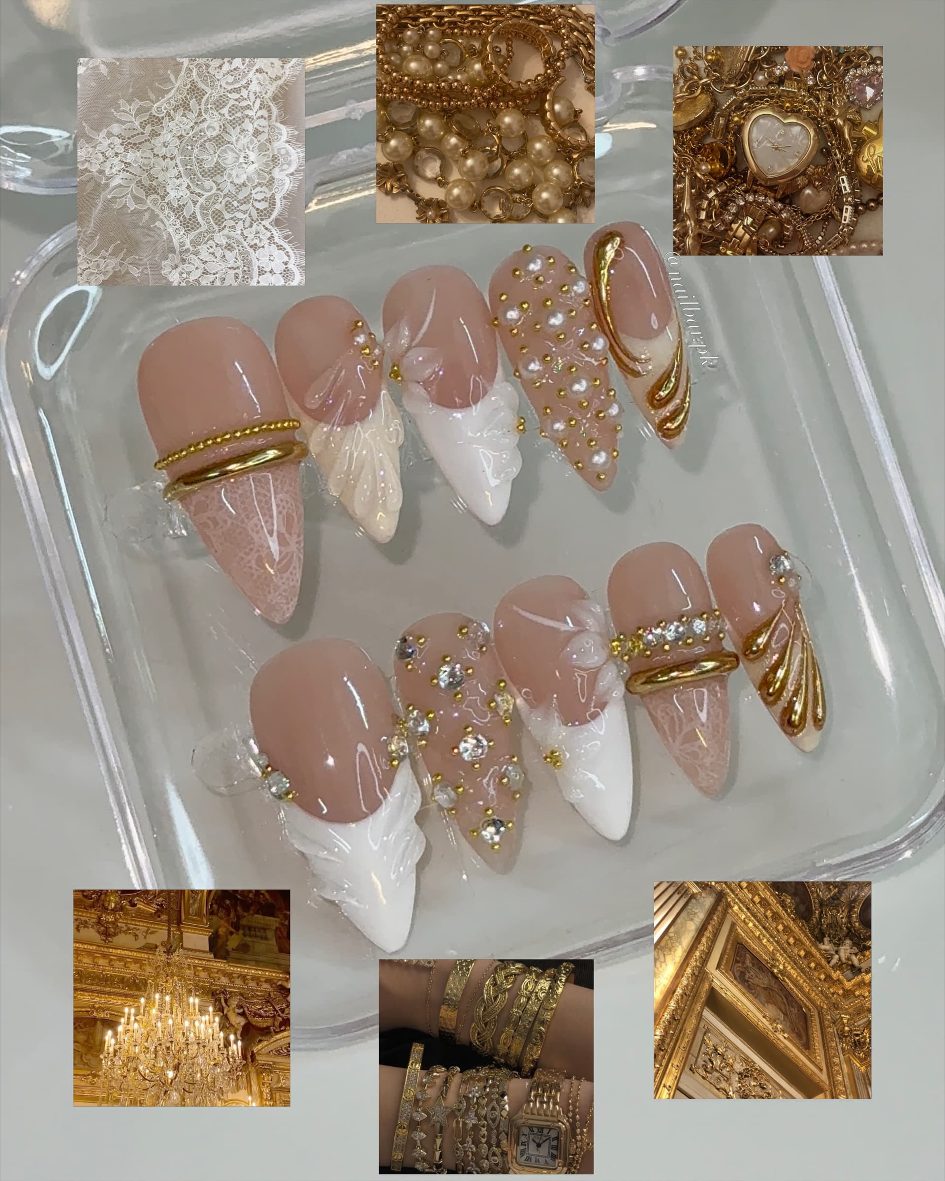 A hand-painted press-on set by Nailbar